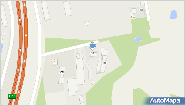 Poświętne, Pułtuska, 14, mapa Poświętne