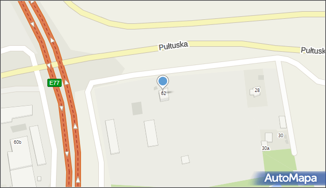 Poświętne, Pułtuska, 62, mapa Poświętne