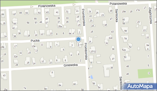 Poznań, Pucka, 1, mapa Poznania