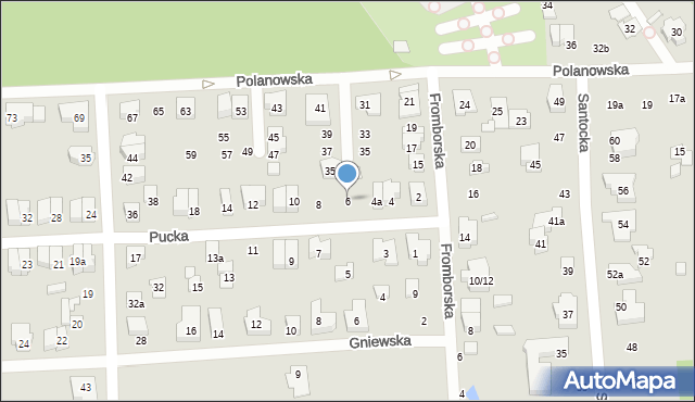 Poznań, Pucka, 6, mapa Poznania
