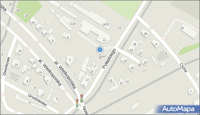 Poznań, Pułaskiego Kazimierza, gen., 19, mapa Poznania