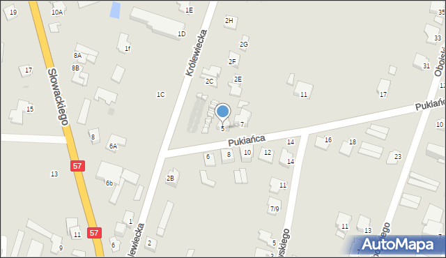 Przasnysz, Pukiańca Konstantego, 5, mapa Przasnysz
