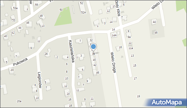 Pszczyna, Pukowca Józefa, hm., 38, mapa Pszczyny