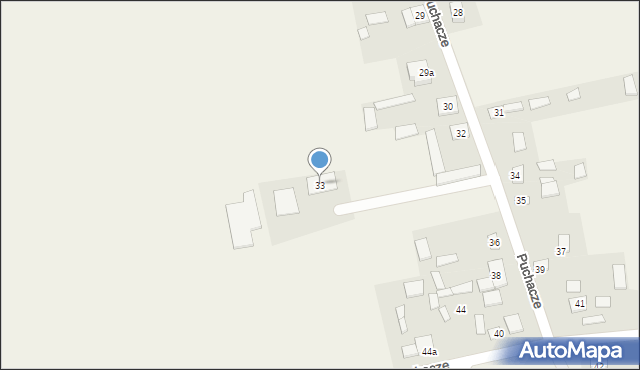 Puchacze, Puchacze, 33, mapa Puchacze