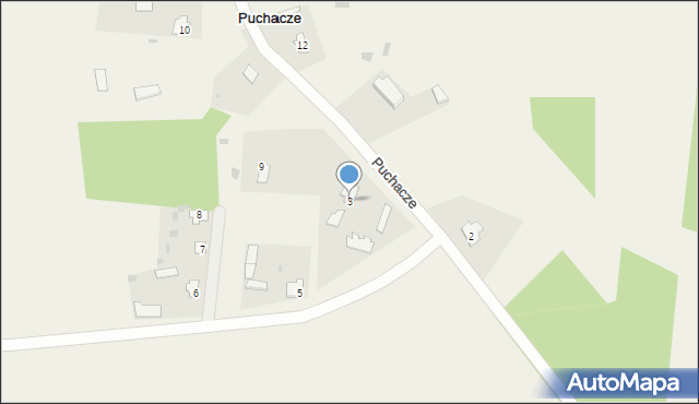 Puchacze, Puchacze, 3, mapa Puchacze