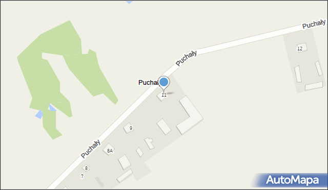 Puchały, Puchały, 11, mapa Puchały