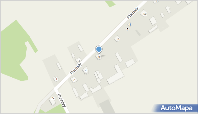 Puchały, Puchały, 5, mapa Puchały