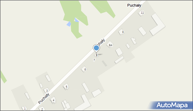 Puchały, Puchały, 8, mapa Puchały