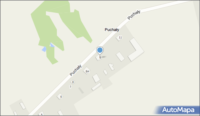 Puchały, Puchały, 9, mapa Puchały