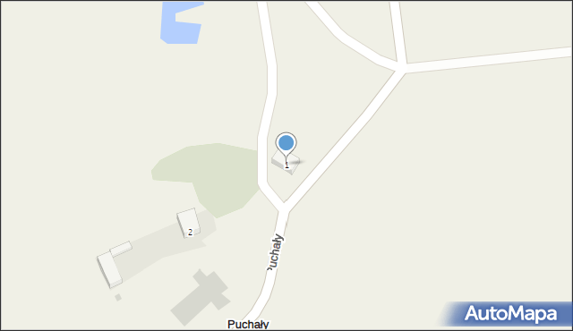 Puchały, Puchały, 1, mapa Puchały