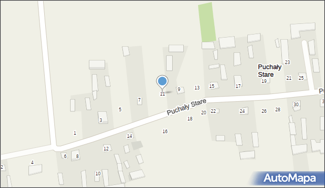 Puchały Stare, Puchały Stare, 11, mapa Puchały Stare