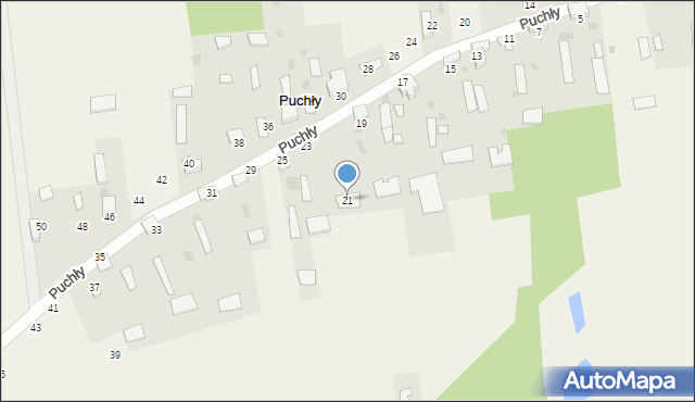 Puchły, Puchły, 21, mapa Puchły