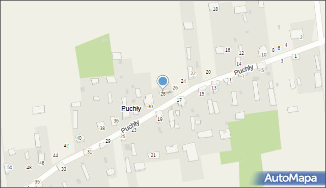 Puchły, Puchły, 28, mapa Puchły