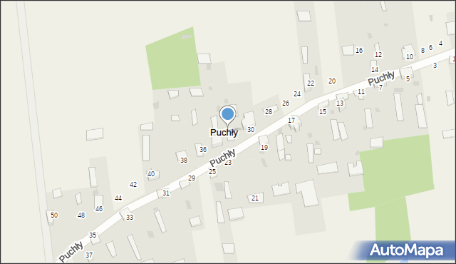 Puchły, Puchły, 32, mapa Puchły