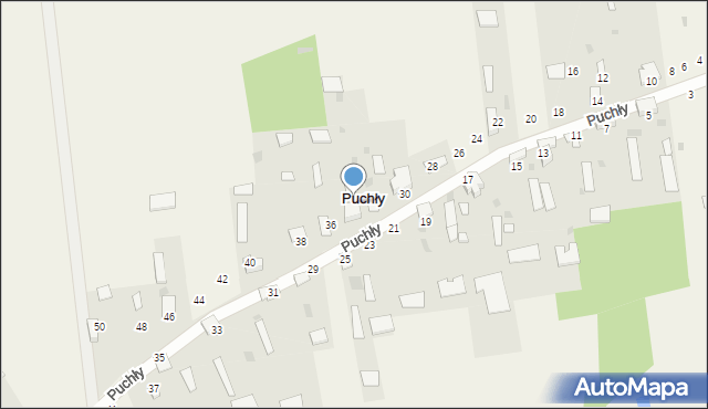 Puchły, Puchły, 34, mapa Puchły