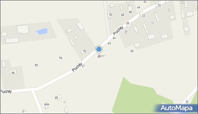 Puchły, Puchły, 45, mapa Puchły
