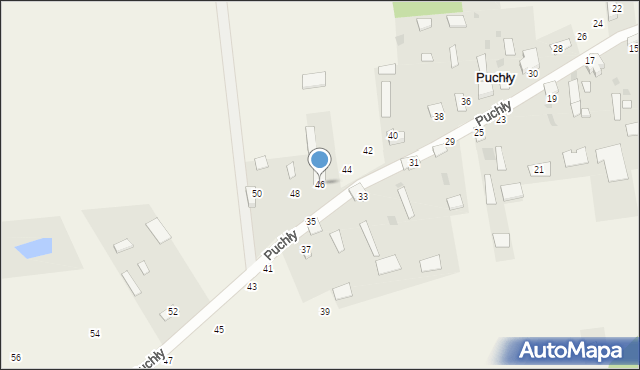 Puchły, Puchły, 46, mapa Puchły