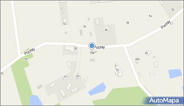 Puchły, Puchły, 53a, mapa Puchły