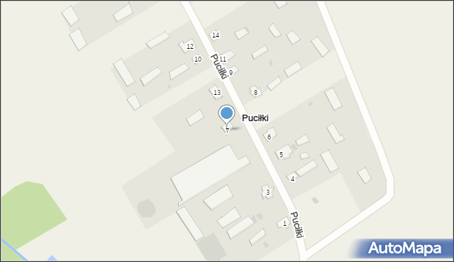 Puciłki, Puciłki, 7, mapa Puciłki