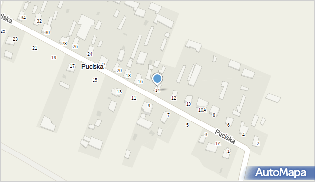 Puciska, Puciska, 14, mapa Puciska