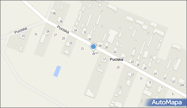 Puciska, Puciska, 19, mapa Puciska