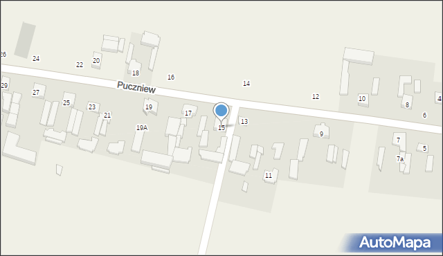 Puczniew, Puczniew, 15, mapa Puczniew