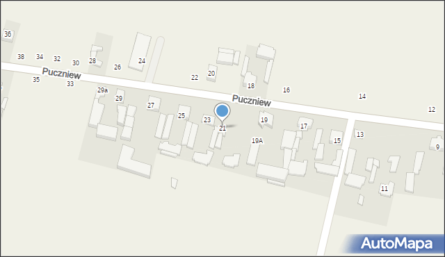 Puczniew, Puczniew, 21, mapa Puczniew