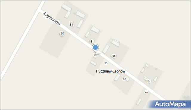 Puczniew, Puczniew-Leonów, 87, mapa Puczniew