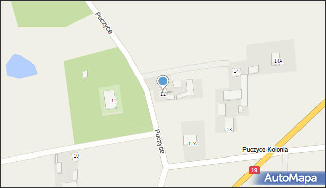 Puczyce, Puczyce, 12, mapa Puczyce