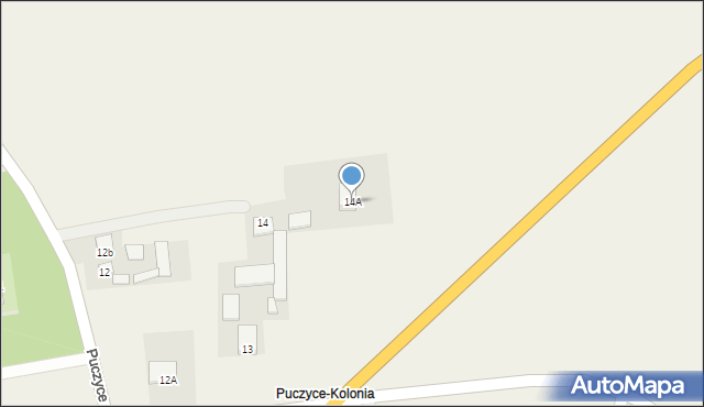 Puczyce, Puczyce, 14A, mapa Puczyce
