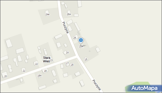 Puczyce, Puczyce, 25A, mapa Puczyce