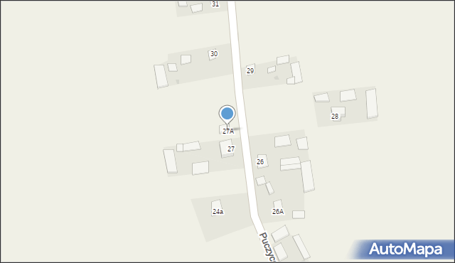 Puczyce, Puczyce, 27A, mapa Puczyce