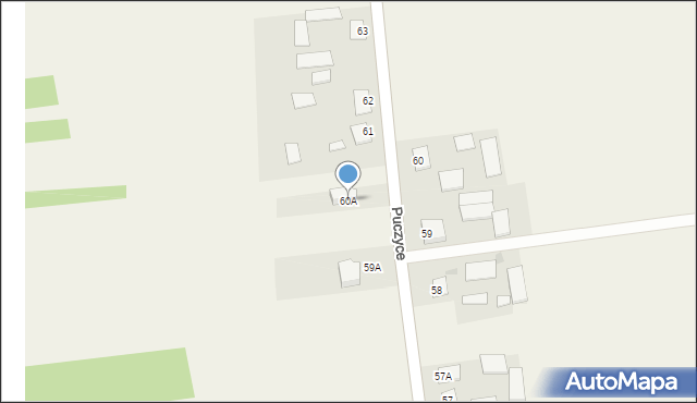 Puczyce, Puczyce, 60A, mapa Puczyce