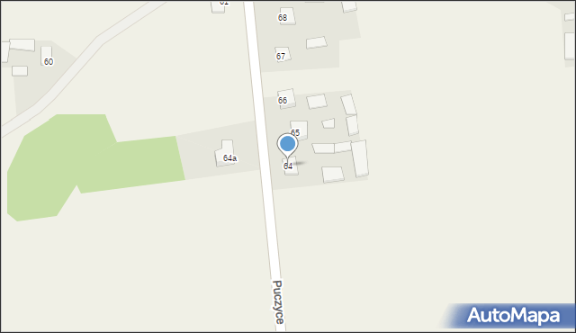 Puczyce, Puczyce, 64, mapa Puczyce