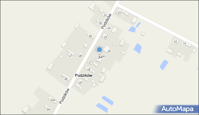 Pudzików, Pudzików, 16A, mapa Pudzików