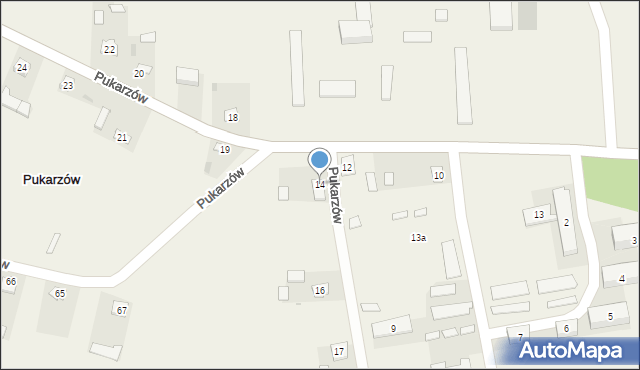 Pukarzów, Pukarzów, 14, mapa Pukarzów