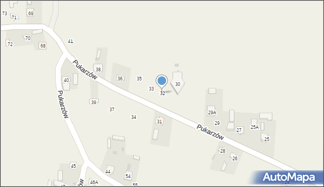 Pukarzów, Pukarzów, 32, mapa Pukarzów