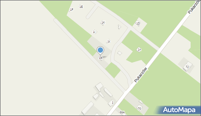 Pukarzów, Pukarzów, 1A, mapa Pukarzów