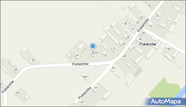 Pukarzów, Pukarzów, 33, mapa Pukarzów