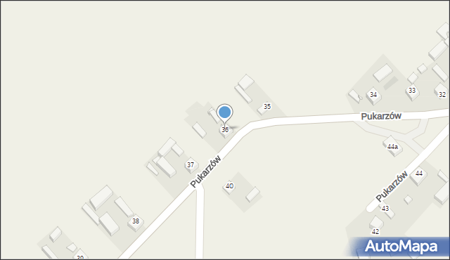 Pukarzów, Pukarzów, 36, mapa Pukarzów