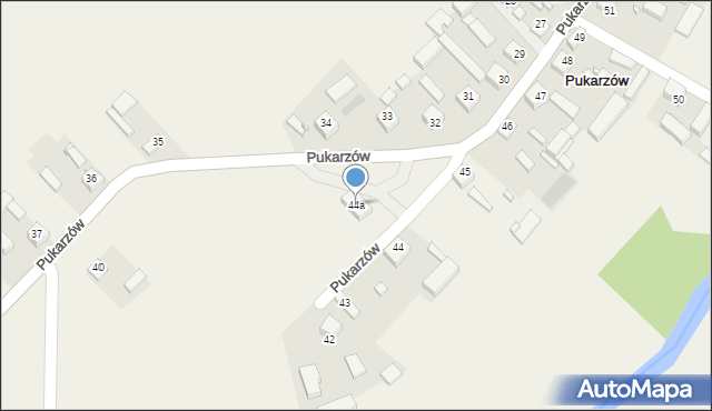 Pukarzów, Pukarzów, 44a, mapa Pukarzów