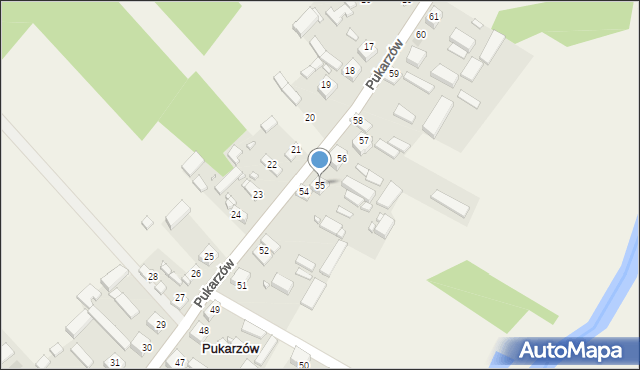 Pukarzów, Pukarzów, 55, mapa Pukarzów