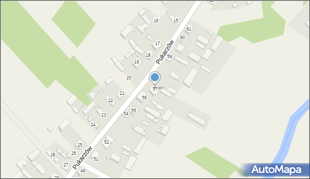 Pukarzów, Pukarzów, 57, mapa Pukarzów