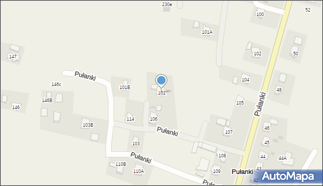 Pułanki, Pułanki, 101, mapa Pułanki
