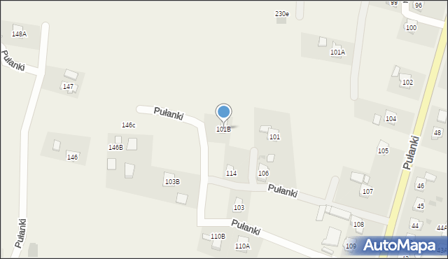 Pułanki, Pułanki, 101B, mapa Pułanki