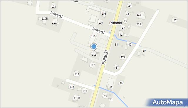 Pułanki, Pułanki, 111, mapa Pułanki