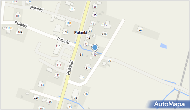 Pułanki, Pułanki, 40, mapa Pułanki