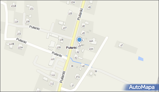 Pułanki, Pułanki, 43, mapa Pułanki