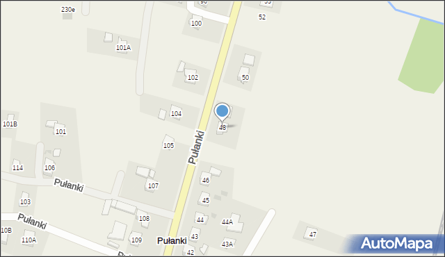 Pułanki, Pułanki, 48, mapa Pułanki