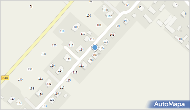 Pułankowice, Pułankowice, 107, mapa Pułankowice